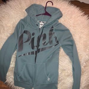 PINK zip up jacket w/ hoodie